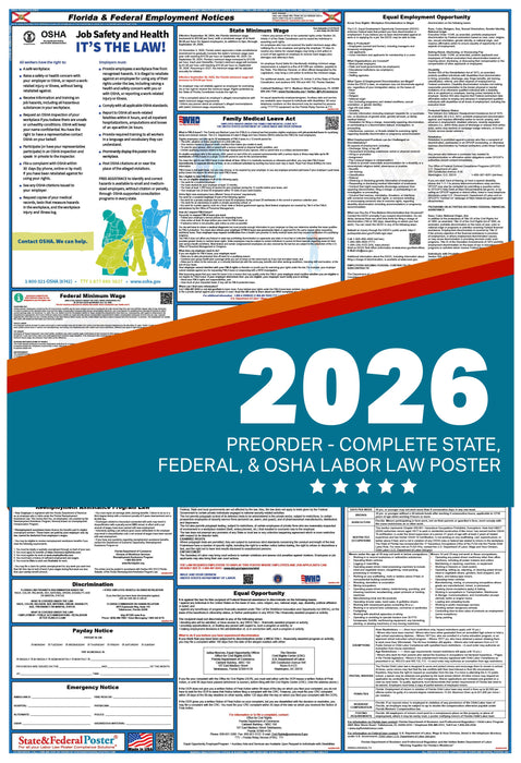 PREORDER - Digital Florida Labor Law Poster 2026
