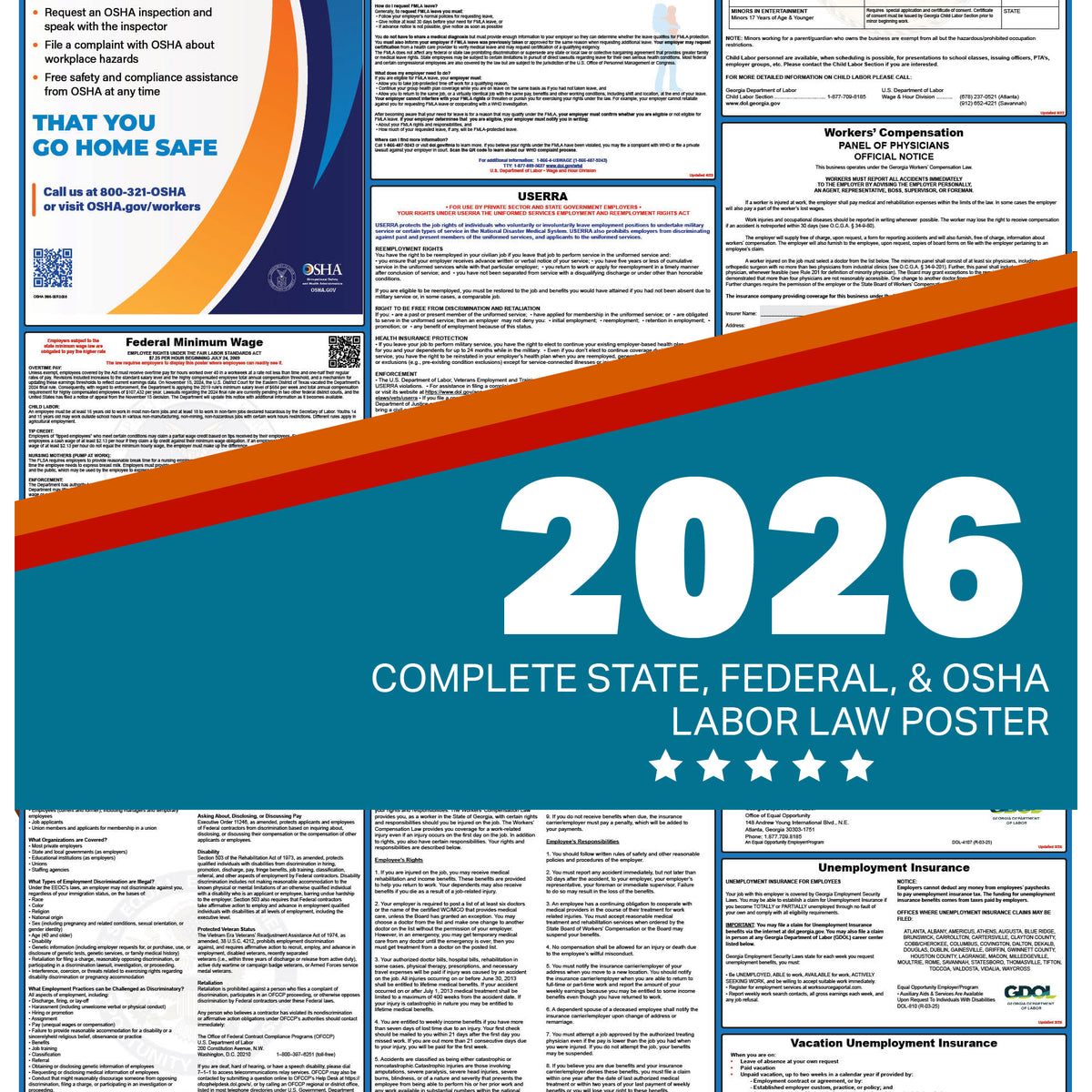Georgia Labor Law Poster 2026 — State and Federal Poster