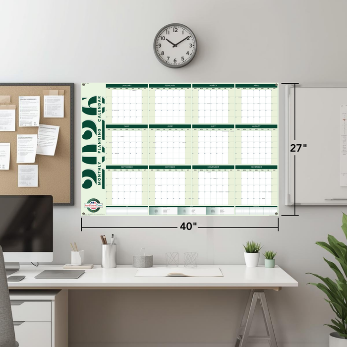 2026 Monthly Planning Calendar 40x27 - Horizontal