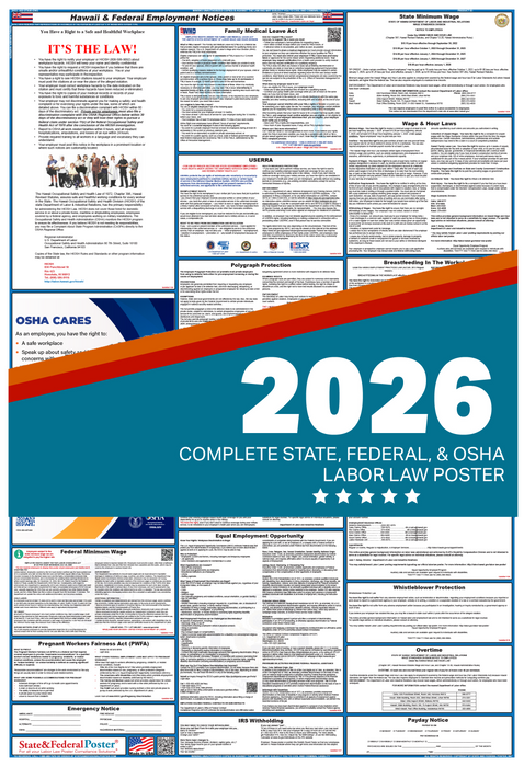Digital Hawaii Labor Law Poster 2026