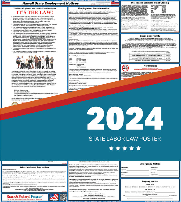 Hawaii State Labor Law Poster 2024