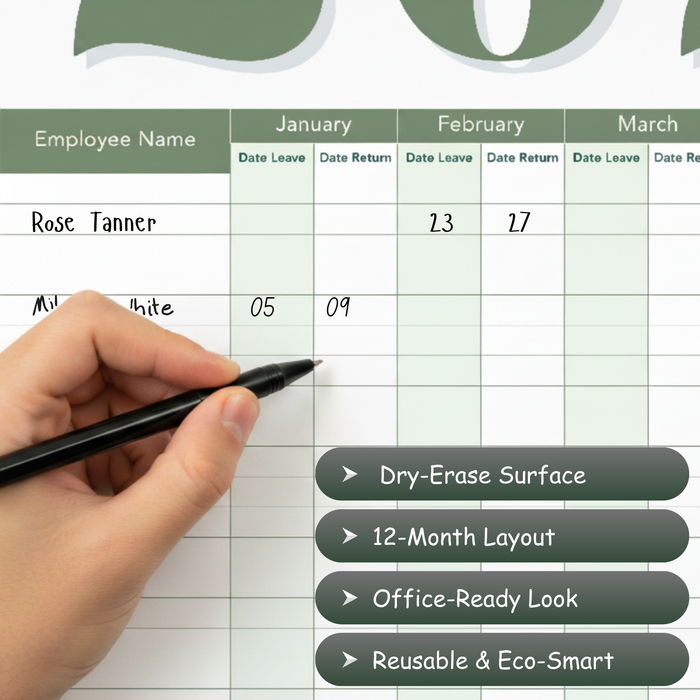 2026 Vacation Planning Calendar 40x27 - Horizontal