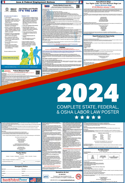 Iowa Digital Labor Law Poster 2024