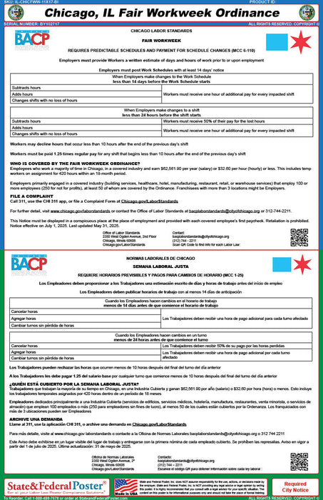 Digital Chicago, Illinois Fair Workweek Ordinance (Bilingual)