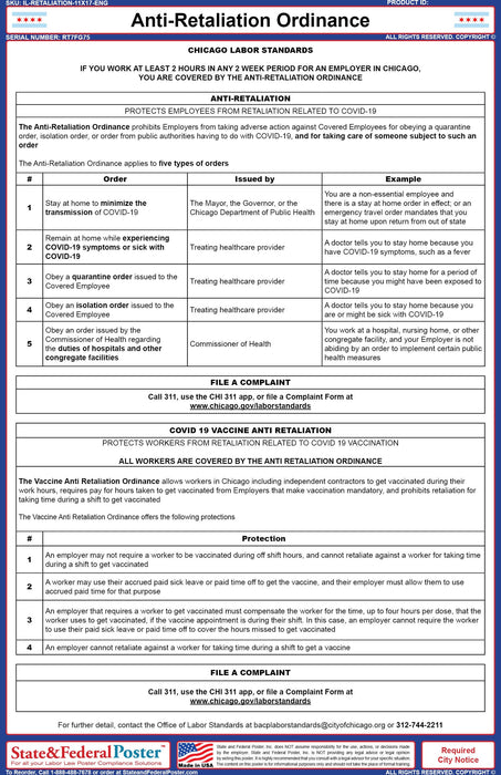 Digital Chicago, Illinois Anti-Retaliation Notice