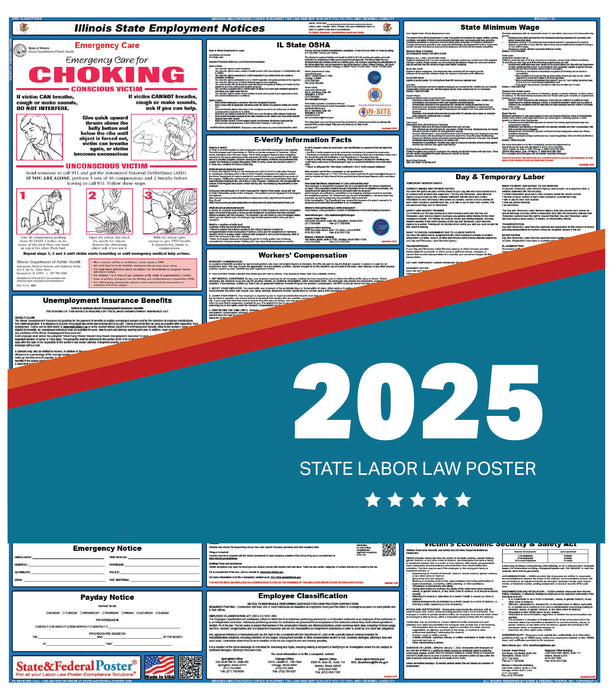 PREORDER - Illinois State Labor Law Poster 2025