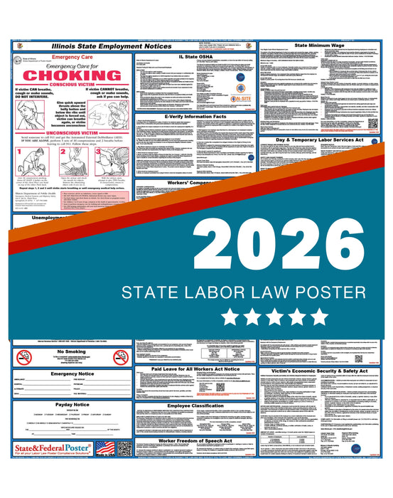 PREORDER - Illinois State Labor Law Poster 2026