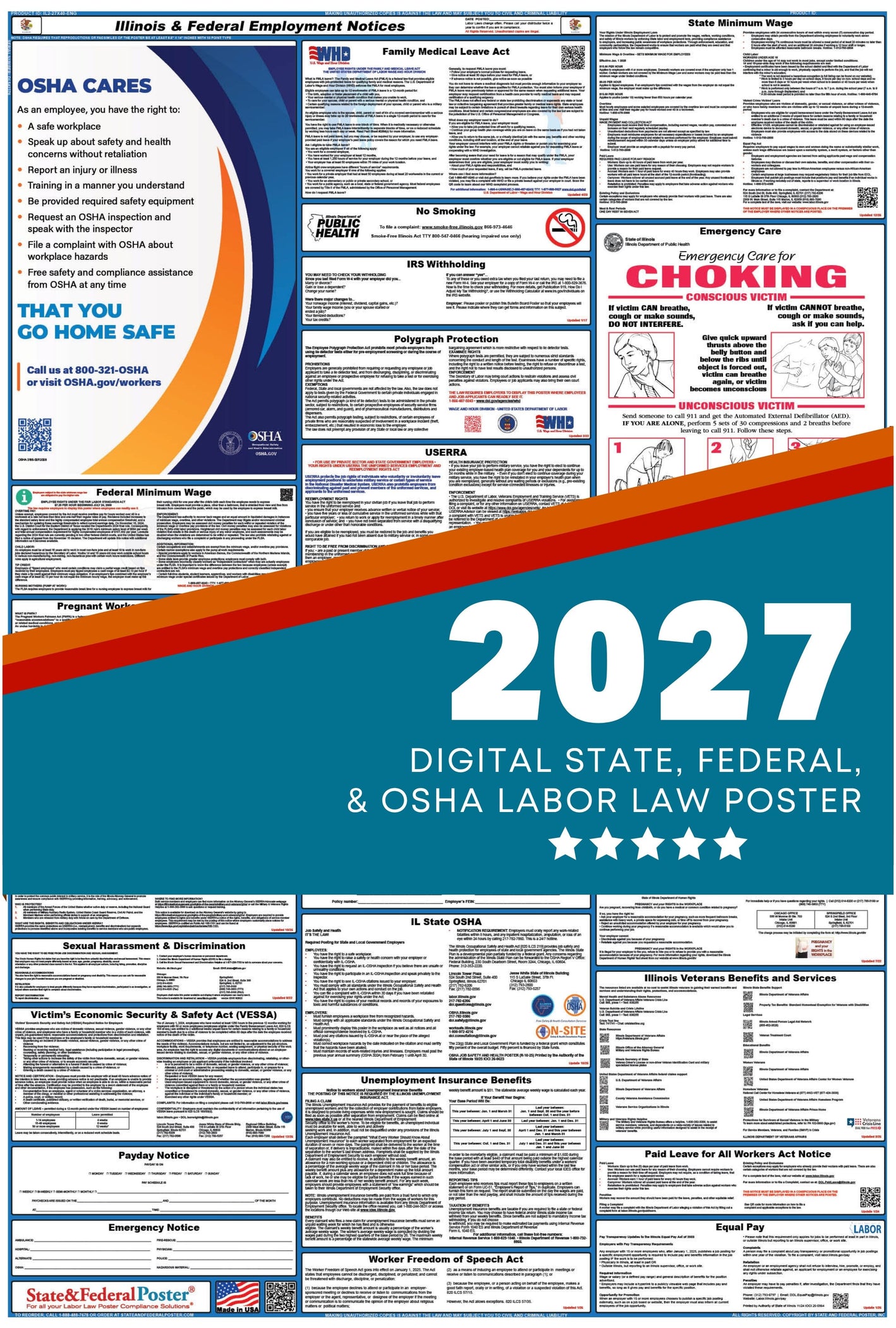 Preorder Digital Illinois State and Federal Labor Law Poster 2027 ...