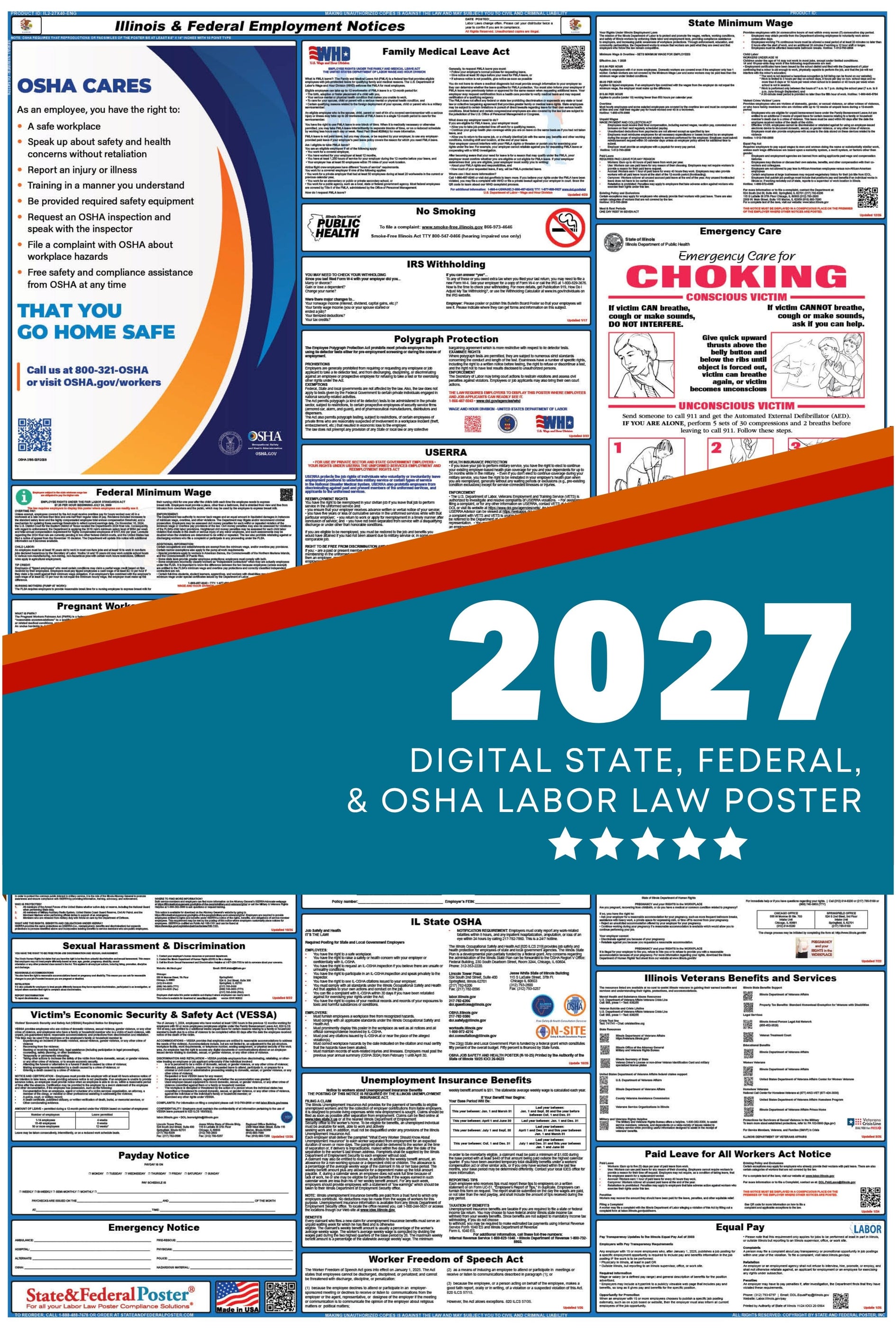 Preorder Digital Illinois State and Federal Labor Law Poster 2027 ...