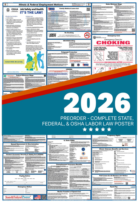 PREORDER - Digital Illinois Labor Law Poster 2026