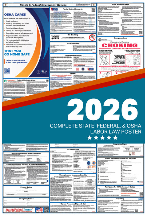 Illinois State and Federal Labor Law Poster 2026