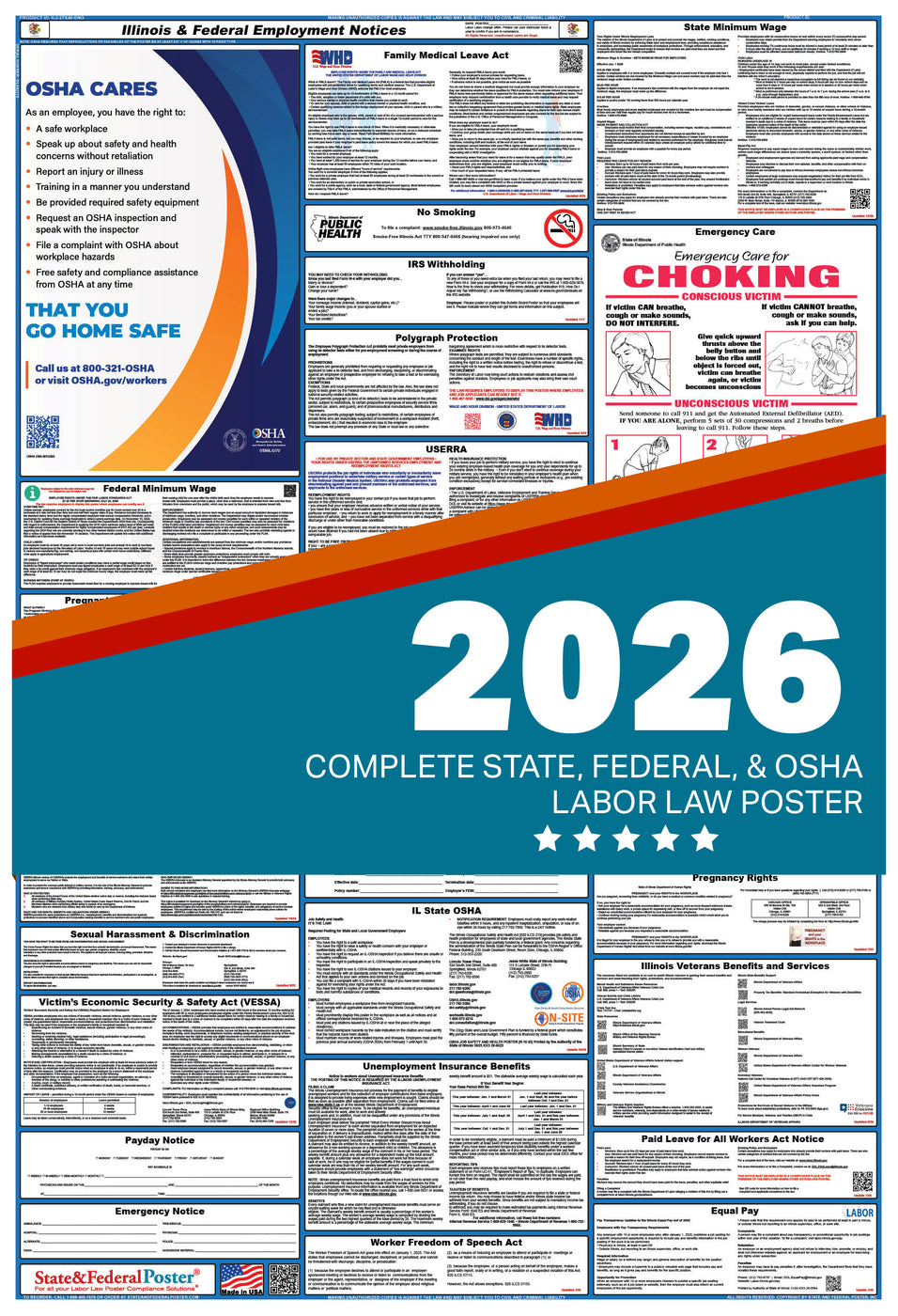 Illinois Labor Law Poster 2026 — State and Federal Poster
