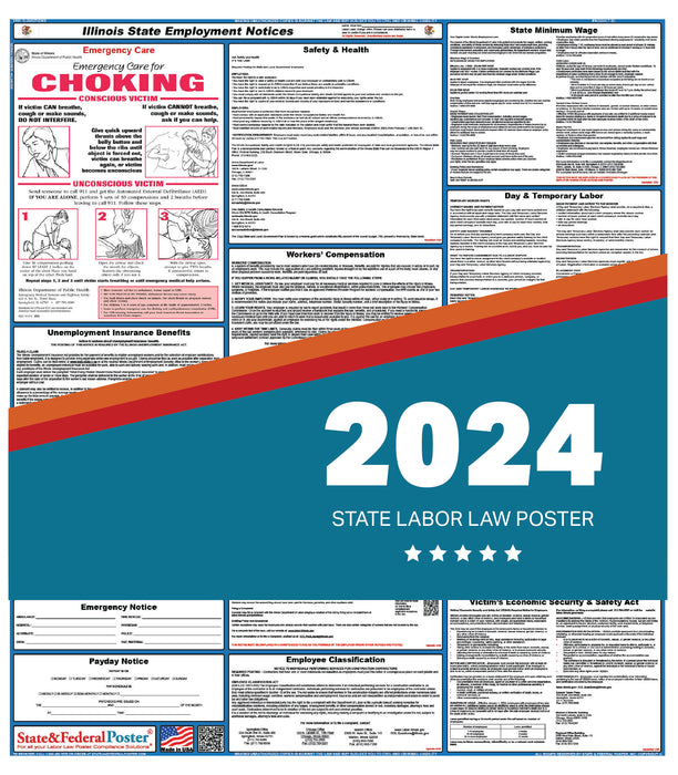 Illinois State Labor Law Poster 2024