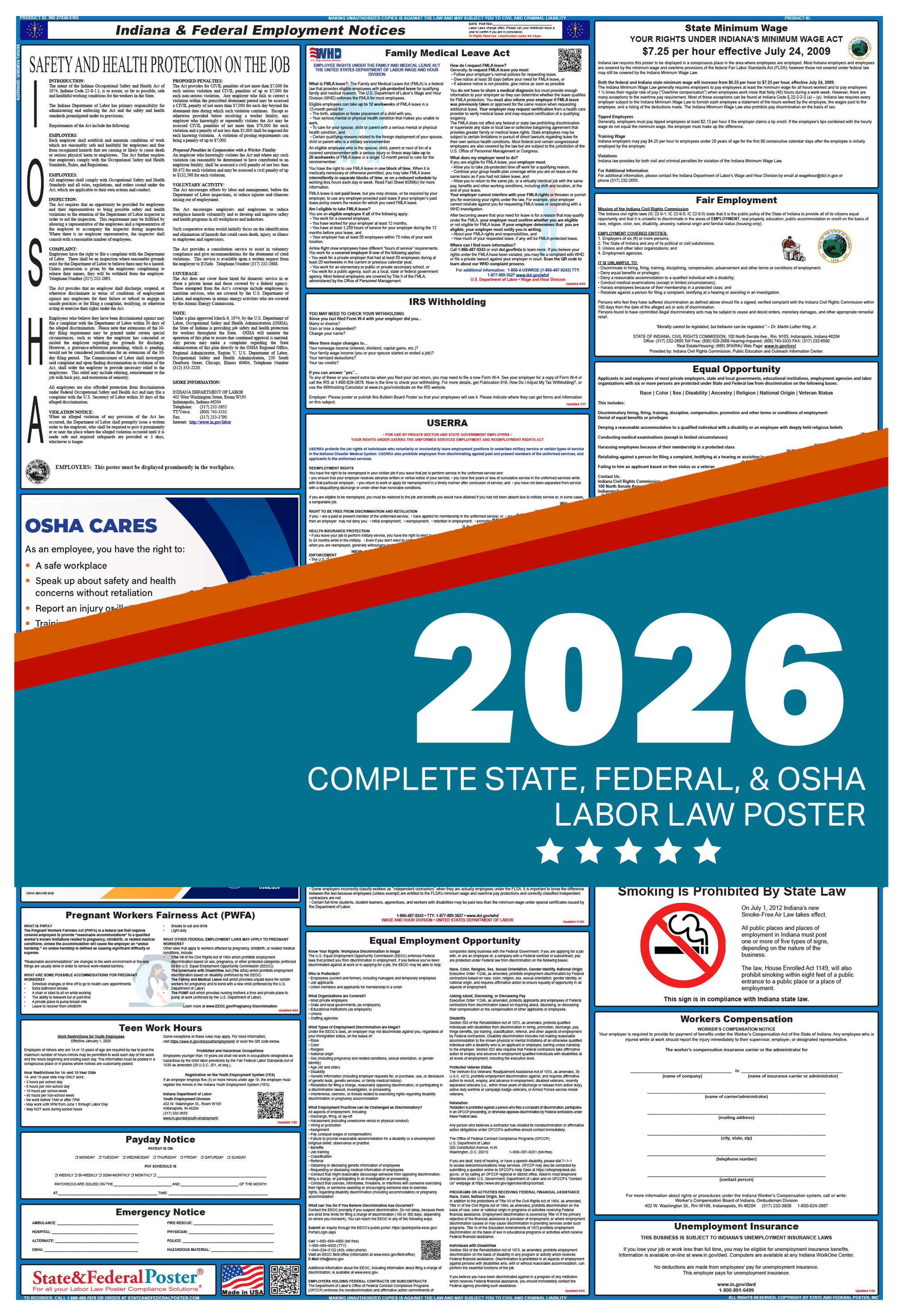 2026 Digital Labor Law Posters — State and Federal Poster
