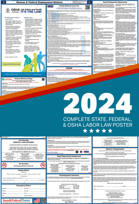 Kansas State and Federal Labor Law Poster 2024