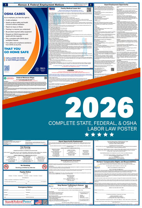 Digital Kansas Labor Law Poster 2026