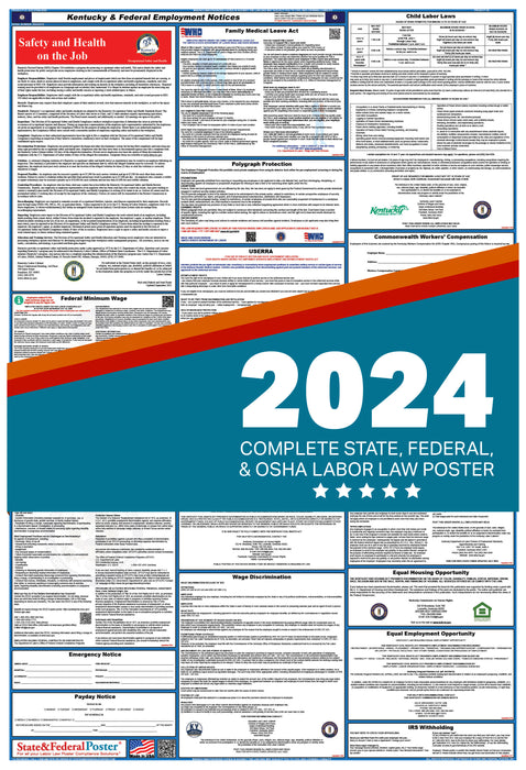 Kentucky State and Federal Labor Law Poster 2024
