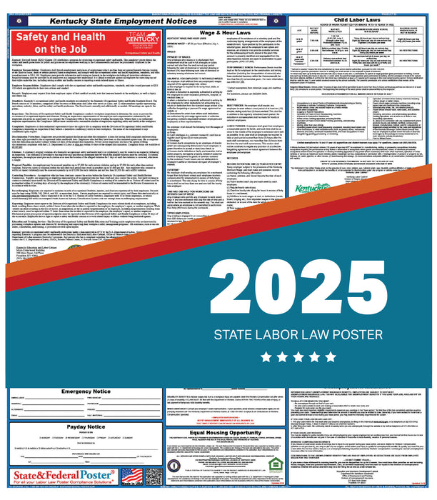 PREORDER - Kentucky State Labor Law Poster 2025