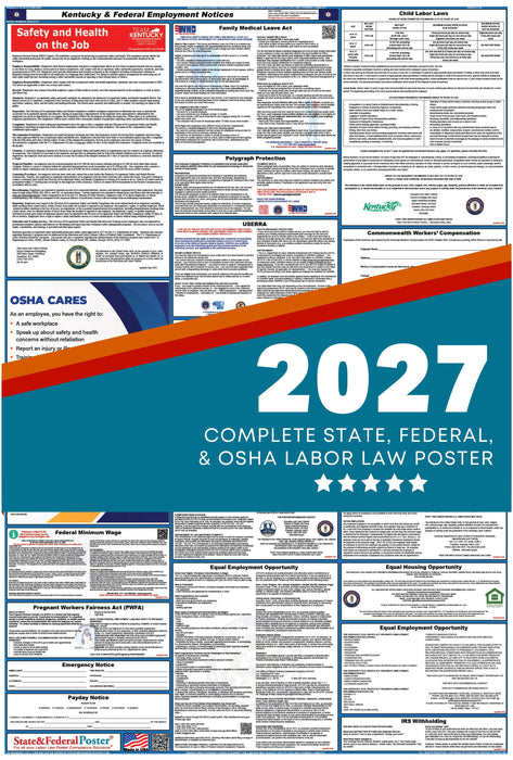 Kentucky State and Federal Labor Law Poster 2027 - State and Federal Poster
