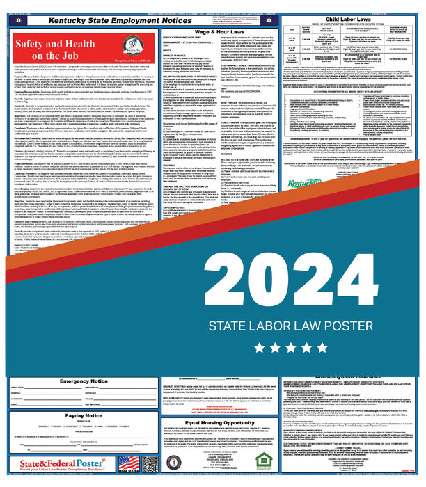 Kentucky State Labor Law Poster 2024