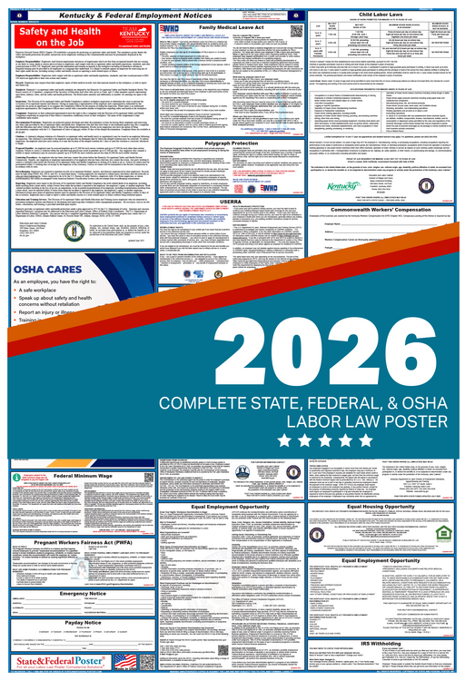 Kentucky State and Federal Labor Law Poster 2026 - State and Federal Poster