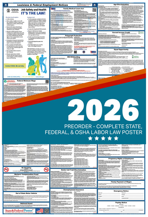 PREORDER - Digital Louisiana Labor Law Poster 2026