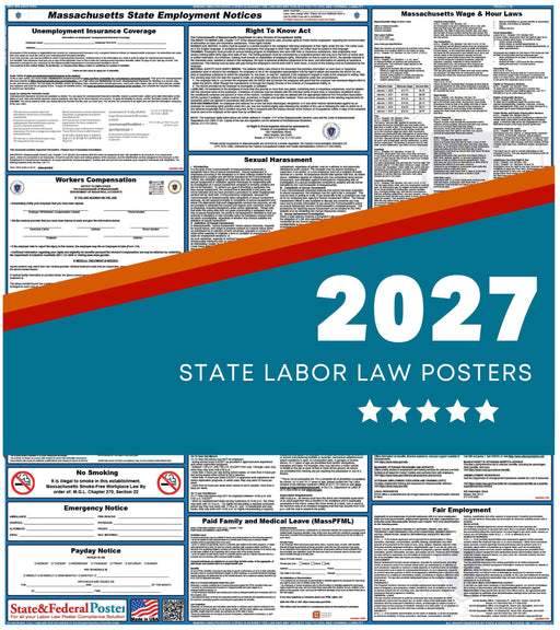 Massachusetts State Labor Law Poster 2027 - State and Federal Poster