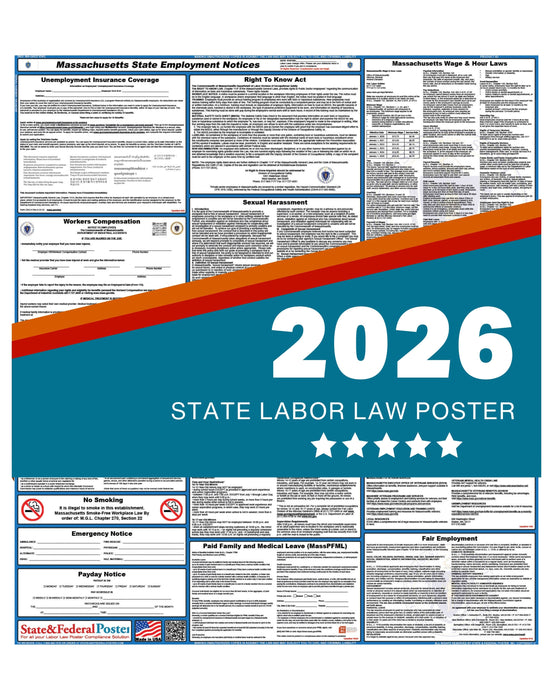 PREORDER - Massachusetts State Labor Law Poster 2026