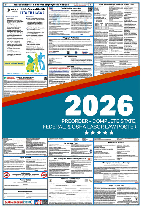 PREORDER - Digital Massachusetts Labor Law Poster 2026