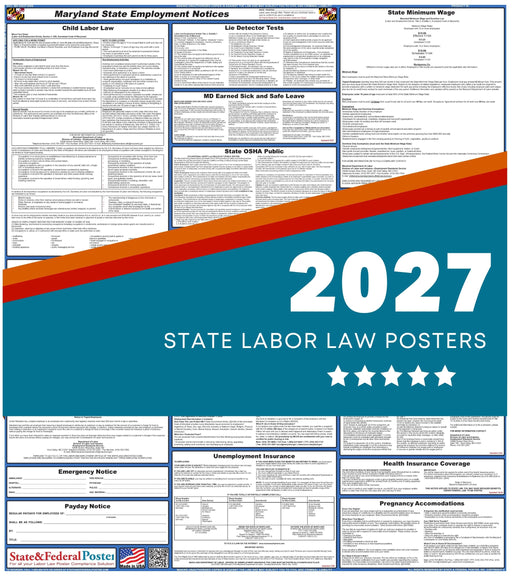 Maryland State Labor Law Poster 2027 - State and Federal Poster