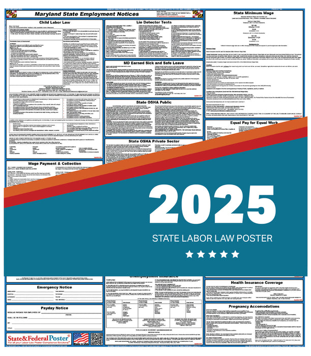 PREORDER - Maryland State Labor Law Poster 2025