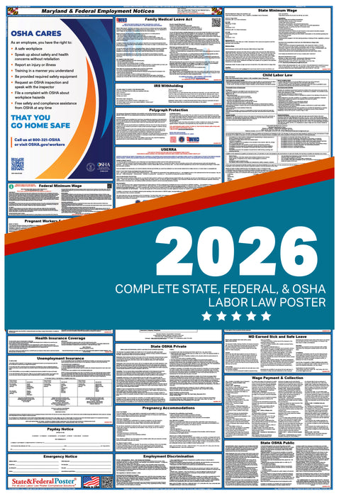 Maryland State and Federal Labor Law Poster 2026