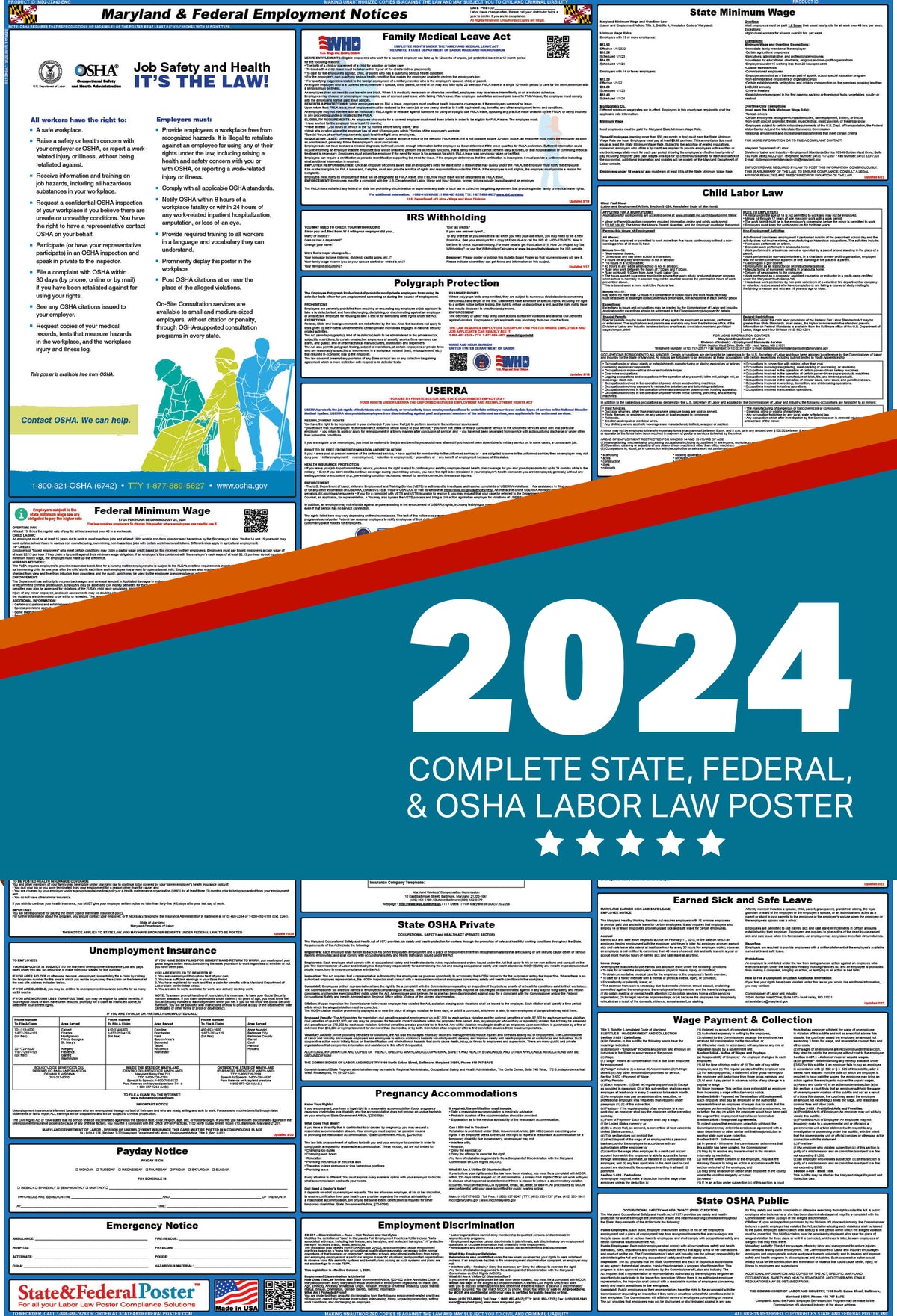 Maryland State And Federal Labor Law Poster 2024 State And Federal Poster   MD 1200x1761 