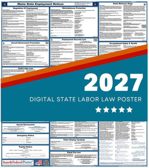 Maine State Labor Law Poster 2027 - State and Federal Poster