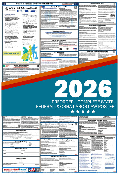 PREORDER - Digital Maine Labor Law Poster 2026