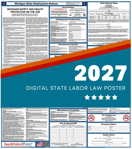 Michigan State Labor Law Poster 2027 - State and Federal Poster