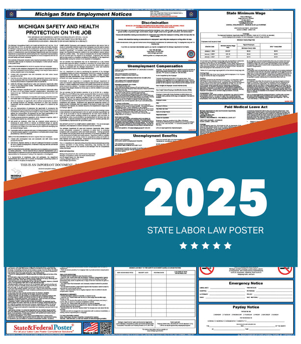 PREORDER - Michigan State Labor Law Poster 2025