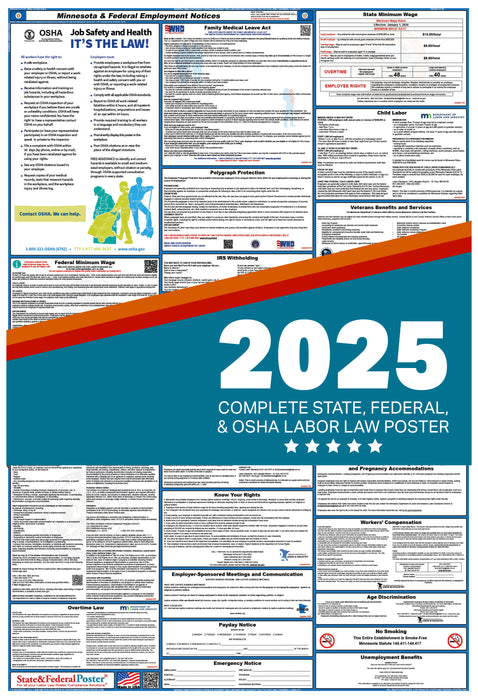 PREORDER - Minnesota State and Federal Labor Law Poster 2025