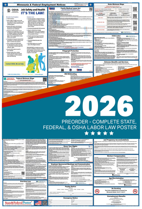 PREORDER - Digital Minnesota Labor Law Poster 2026