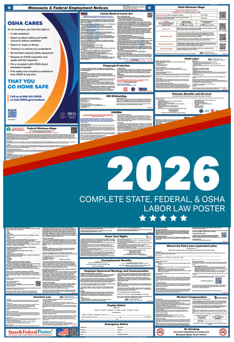 Minnesota State and Federal Labor Law Poster 2026