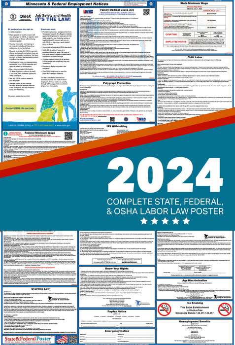 PREORDER - Minnesota State and Federal Labor Law Poster 2024