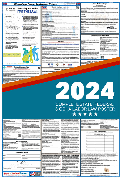 Missouri State and Federal Labor Law Poster 2024