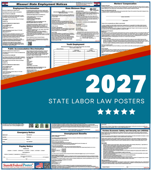 Missouri State Labor Law Poster 2027 - State and Federal Poster