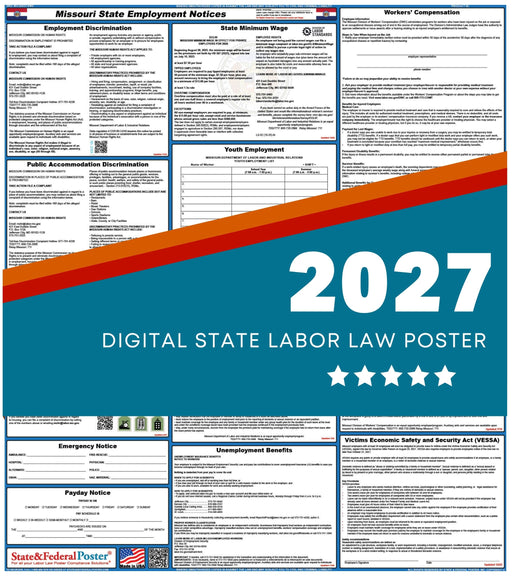 Missouri State Labor Law Poster 2027 - State and Federal Poster
