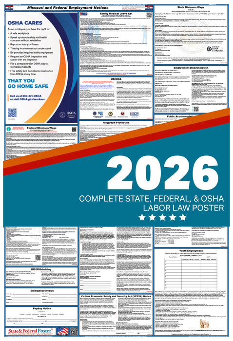 Missouri State and Federal Labor Law Poster 2026