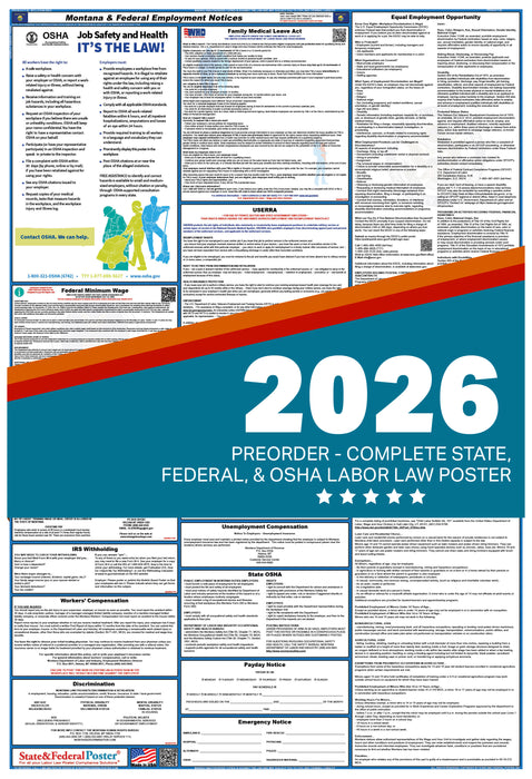 PREORDER - Digital Montana Labor Law Poster 2026