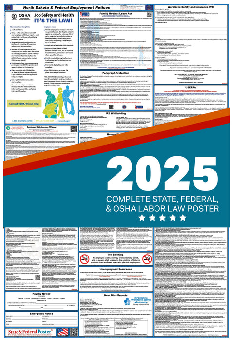 PREORDER - North Dakota Digital Labor Law Poster 2025