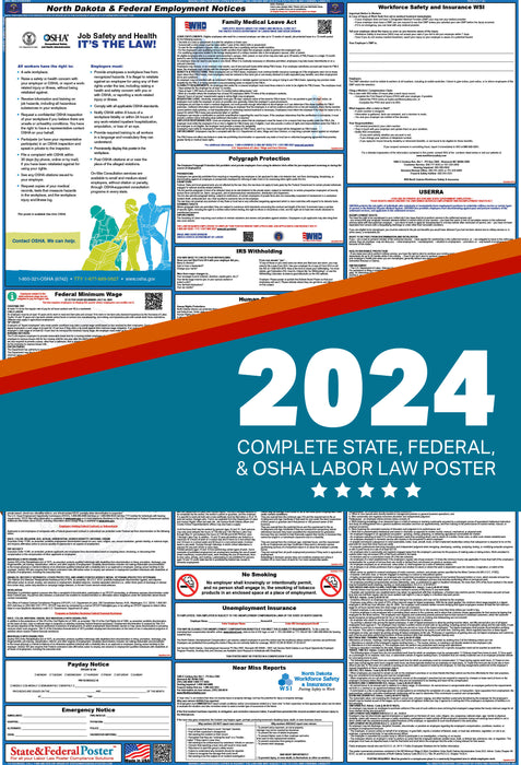 North Dakota Digital Labor Law Poster 2024