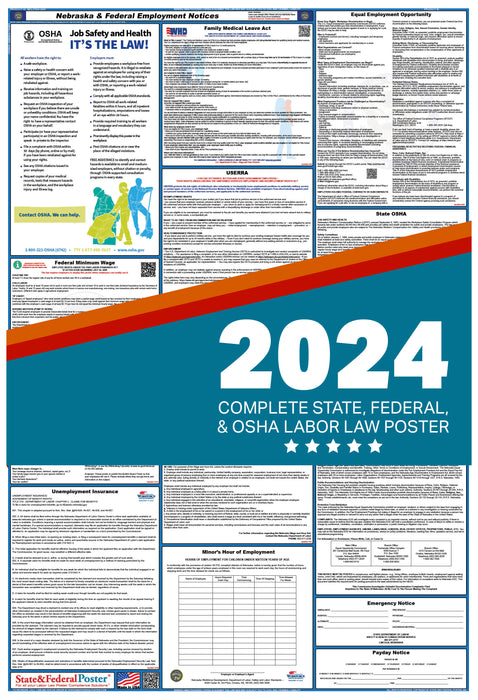 Nebraska State and Federal Labor Law Poster 2024