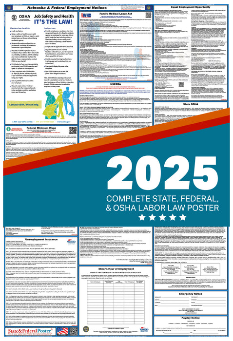 PREORDER - Nebraska State and Federal Labor Law Poster 2025